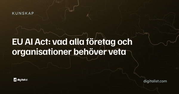 EU AI Act: vad alla företag och organisationer behöver veta